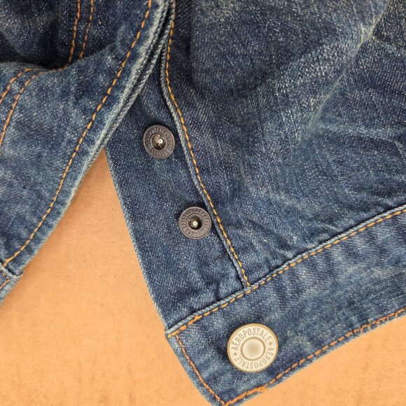 Aeropostale Jeans Mens Essex Straight Blue Distressed  Faded Measure 38 x32 - Picture 9 of 11